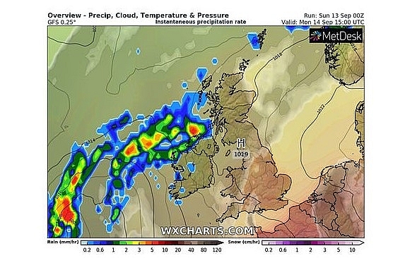 UK and Europe weather forecast latest, September 14: Britain to bear a midweek plume of heat UK and europe weather forecast latest, september 14: britain to bear a midweek plume of heat